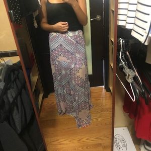 Lavender multicolor Maxi skirt